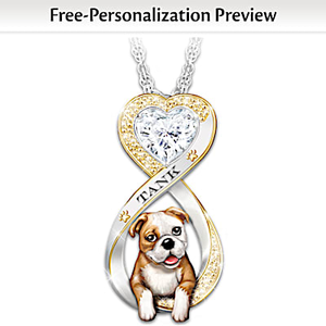 Always In My Heart English Bull Dog Personalized Pendant