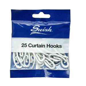 Swish Curtain Hooks White - Pack of 25