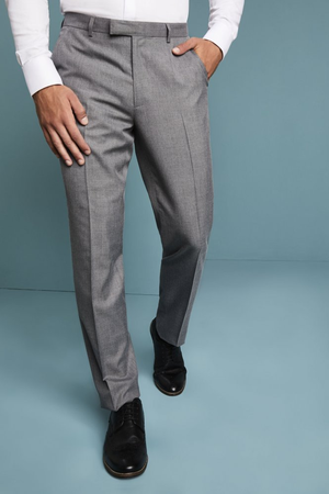Alderley Men's Suit Trousers, Slim Fit, Regular Length, Grey Sharkskin