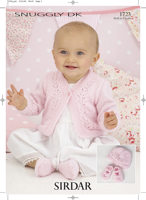 Cardigan, Hat and Shoes in Sirdar Snuggly DK (1723)
