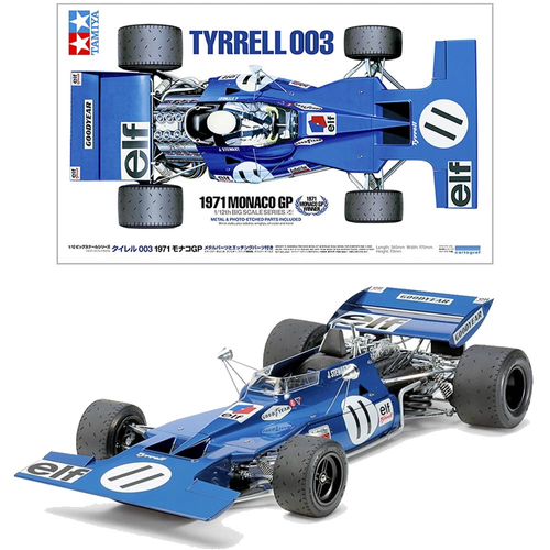 Tamiya 12054 Tyrrell 003 1971 Monaco GP 1:12 Plastic Model Kit