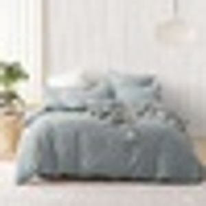 Stone Washed Quilt Cover Set Stormy Blue
