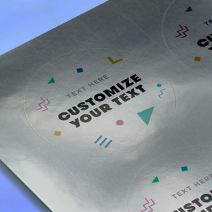 Silver labels/stickers