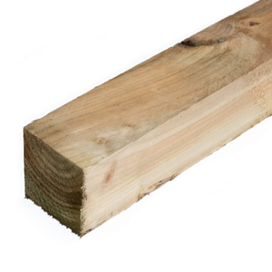 100x100x3000mm Certified Softwood Sawn Square End Fence Post Treated