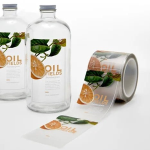 Clear Plastic Roll Labels