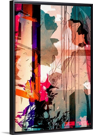 Mixed Media Abstract Oil On Panel