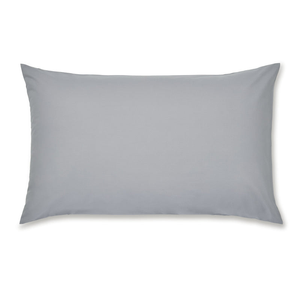 Catherine Lansfield Percale Plain Dye Pillowcase Housewife Grey - Pair