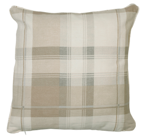 Fusion Balmoral Check Filled Cushion 43cm x 43cm Natural