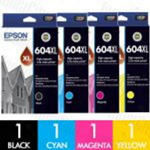 Epson 604XL C13T10H192 - C13T10H492 Genuine High Yield 4-Pack Inkjet Cartridges Combo