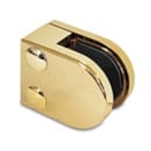 Brass Effect Glass Clamp - Flat Mount - Model 27