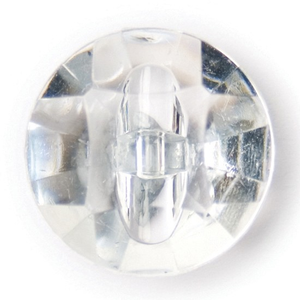 Milward Buttons - Size 13mm, Diamond Effect, Clear, Pack of 4