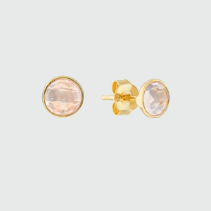 Savanne Gold Vermeil & Pink Chalcedony Stud Earrings