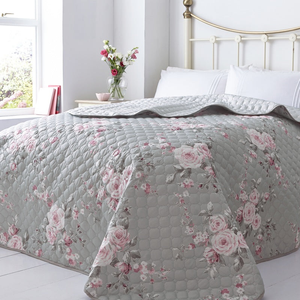 Catherine Lansfield Canterbury 240cm x 260cm Bedspread Grey
