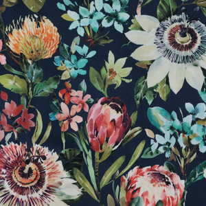 Clarke & Clarke Paradise Velvet Fabric Midnight