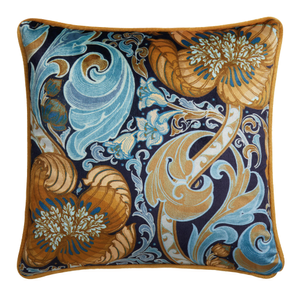 Laurence Llewelyn-Bowen Down The Dilly Filled Cushion 43cm x 43cm Ochre Blue