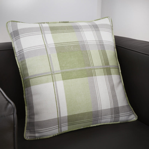 Fusion Balmoral Check Filled Cushion 43cm x 43cm Green