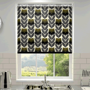 Orla Kiely Rosebud Made to Measure Roller Blind Moss