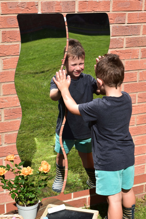 Outdoor/Indoor Wavy Mirrors from Hope Education - Set of 2