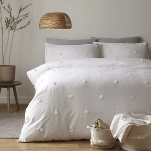 Appletree Boutique Signature Dot Garden Duvet Cover Bedding Set White