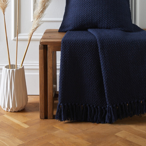 Hayden Throws and Cushion Navy