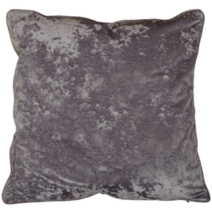 Velvet Filled Cushion 50cm x 50cm Silver