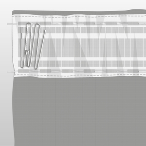Pinch Pleat Pleat Curtain Tape Pack White