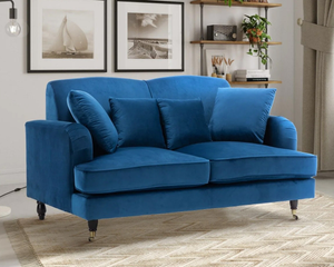 Velvet Blue 2 Seater Sofa ASHTON