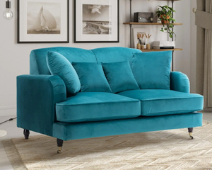 Velvet Teal 2 Seater Sofa ASHTON