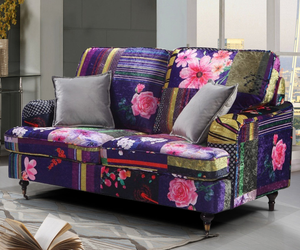 Patchwork Fabric 2 Seater Bella Sofa ASTBURY