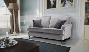 Velvet Grey 2 Seater Bella Sofa ASTBURY