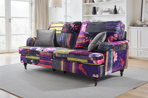 Patchwork Fabric 3 Seater Bella Sofa ASTBURY