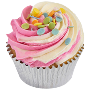 Gluten Free Rainbow Vanilla Cupcake
