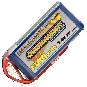 1300mAh 2S 7.4v 35C Li-Po Battery