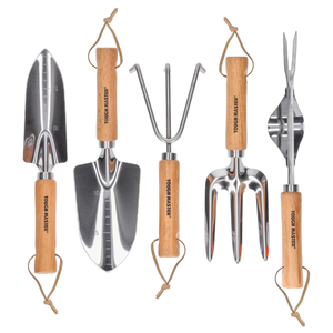 TOUGH MASTER Garden Tool Set Gardening Set with Trowel, Transplanter, Cultivator, Weeder & Weeding Fork - 5 Pieces (TM-GTS5)