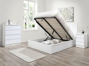 Birlea Oslo Ottoman 4' 6" Double White Ottoman Bed