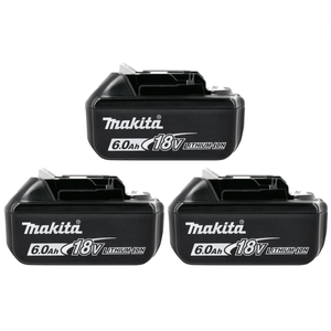 Makita BL1860 Battery 18V 6.0Ah LXT Lithium-Ion Battery Triple Pack for Power Tools