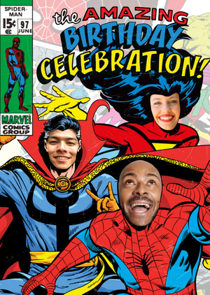 Marvel The Amazing Birthday Celebration! Face Upload Card