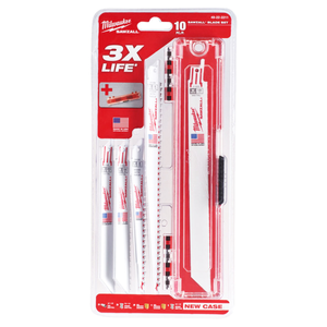 Milwaukee 49222211 10 Piece Thin Kerf Wood & Metal Sawzall Blade Set