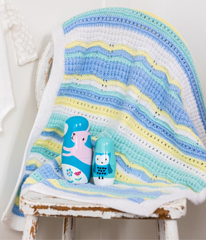 Little Star Baby Blanket - Blue Colourway