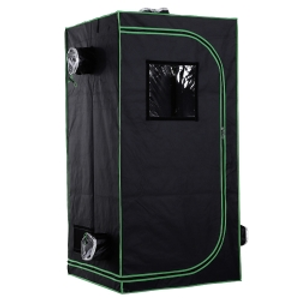 Outsunny Mylar Hydroponic Grow Tent with Adjustable Vents and Floor Tray for Indoor Plant Growing, Indoor Greenhouse, 80 x 80 x 160cm