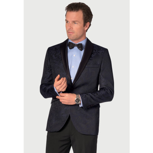 Tailored Fit Tees Navy Jacquard Evening Jacket