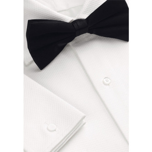 Tailored Fit White Marcella Front Double Cuff Cotton Dress Shirt