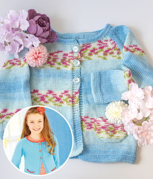 Summer Girls Cardigan in Sunflower Yarns Pretty Petals