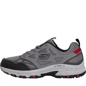 SKECHERS Mens Hillcrest Vast Adventure Trail Walking Shoes Charcoal/Red