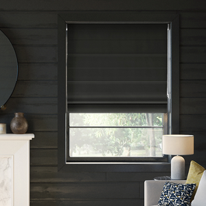 Ultra Luxe Velvet, Black - Roman Blind