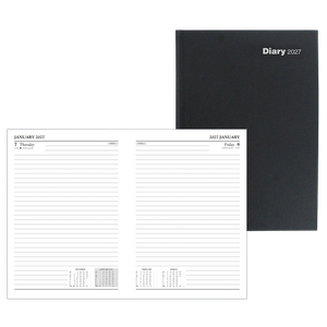 Viking Diary 2027 A4 1 Day per page Black 5108742