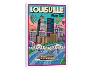 Louisville Pop Art Travel Poster