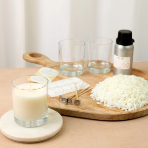 Starter Candle Kit - Vanilla Fragrance with Yellow Dye Chip
