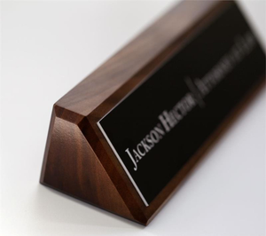 Rosewood Desk Sign - Personalized Metal Plate