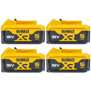 DeWalt DCB184 XR 18V XR 5Ah Lithium-Ion Battery - Pack of 4